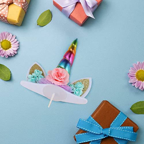 Unicorn Cake Topper Handmade Rainbow Horn Unicorn Cake Topper Un