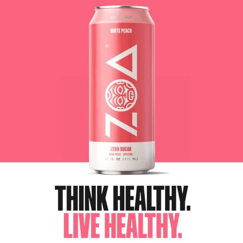 ZOA Zero Sugar Energy Drinks - Healthy Energy Formula with Vitam...