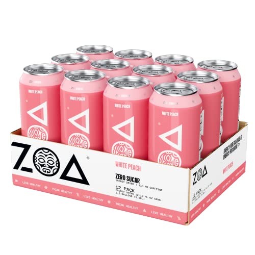 ZOA Zero Sugar Energy Drinks - Healthy Energy Formula with Vitam...