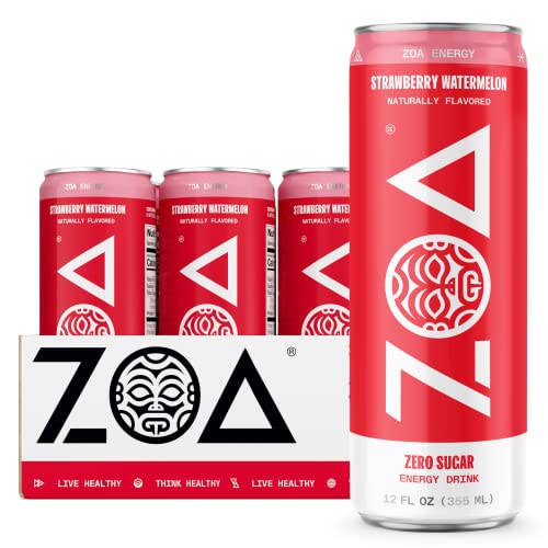 ZOA Zero Sugar Energy Drinks - Healthy Energy Formula with Vitam...