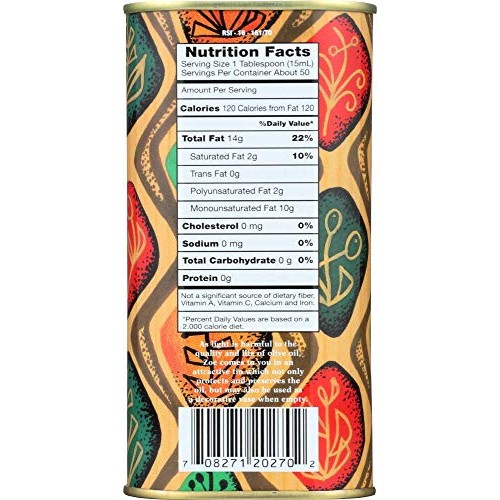 Zoe, Organic Extra Virgin Oil Olive, 25.5 Ounce