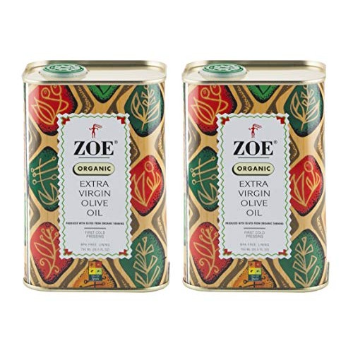 Zoe Organic Extra Virgin Olive Oil, 25.5 Oz Tin Pack Of 2