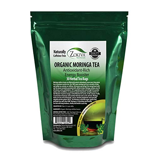 Zokiva Nutritionals - Moringa Tea 30 Organic Tea Bags - A Natura