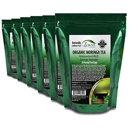Moringa Tea Organic 6-Pack 180 Bags 100% Pure, All-Natural, Anti
