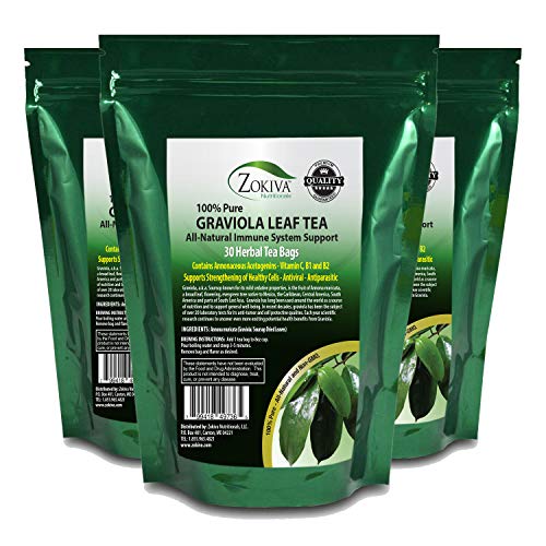Zokiva Nutritionals - Graviola Soursop Tea 3-Pack 90 Leaf Tea Ba