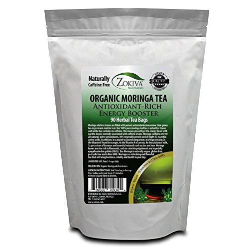 Moringa Tea Organic 90 Bags 100% Pure, All-Natural, Antioxidant-