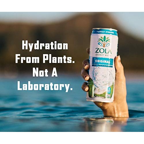 Zola 100% Pure Coconut Water, 17.5 Ounce Pack Of 12 Zola 100% Pure Coconut Water, 17.5 Ounce Pack Of 12