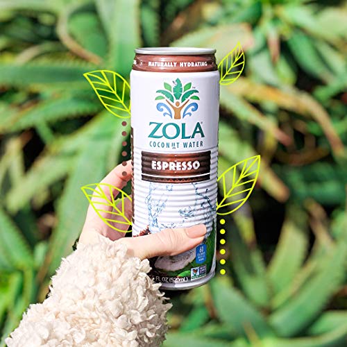 Zola Coconut Water With Espresso, 17.5 Ounce Pack Of 12