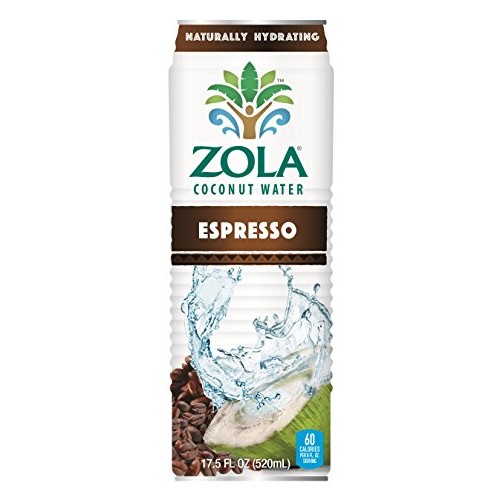 Zola Coconut Water With Espresso, 17.5 Ounce Pack Of 12