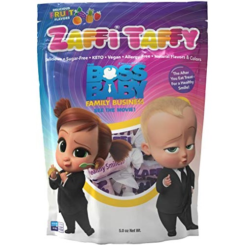 Zollipops Boss Baby Clean Teeth Zaffi Taffy, Natural Fruit, 10 Oz