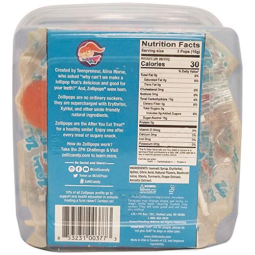 Zollipops Clean Teeth Pops, Anti Cavity Lollipops, Delicious Ass