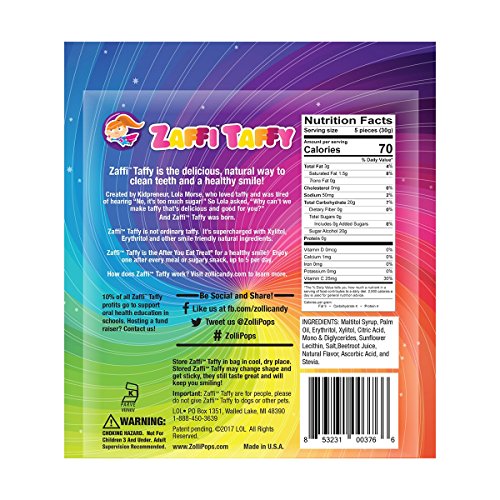 Zollipops Clean Teeth Taffy | Anti-Cavity Candy, Sugar Free Taff