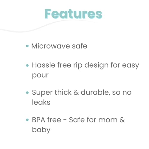 90 Count Zomee Breast Milk Storage Bags - 8 OZ/240 ML, Leak Proo...