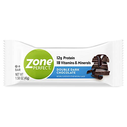 Zoneperfect Protein Bars, Double Dark Chocolate, 12G Of Protein,