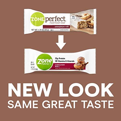 Zone Perfect Protein Bars, Cinnamon Roll, 15G Of Protein, Nutrit