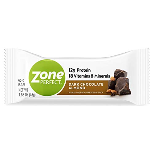 Zone Perfect Protein Bars, Dark Chocolate Almond, 12G Of Protein