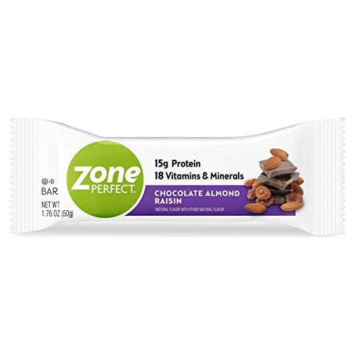 Zone Perfect Protein Bars, Chocolate Almond Raisin, 12G Of Prote