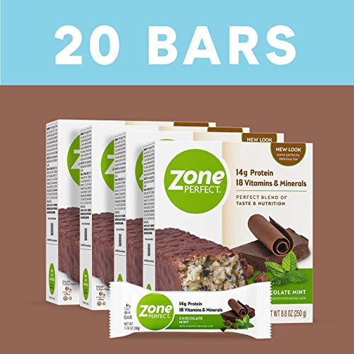 Zoneperfect Protein Bars, Chocolate Mint, 14G Of Protein, Nutrit
