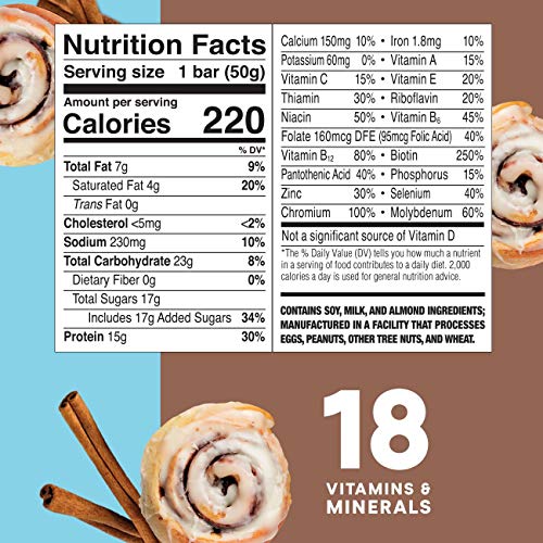 Zoneperfect Protein Bars, Cinnamon Roll, High Protein, With Vita