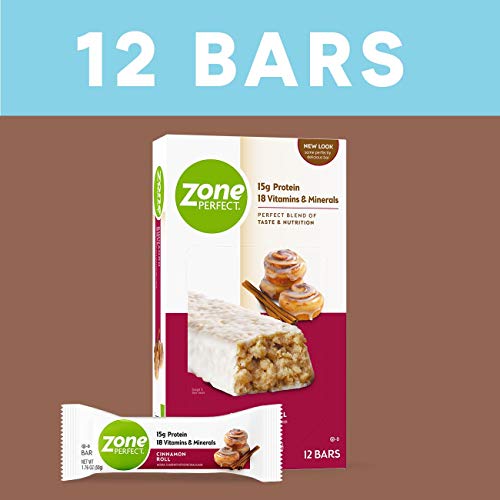 Zoneperfect Protein Bars, Cinnamon Roll, High Protein, With Vita