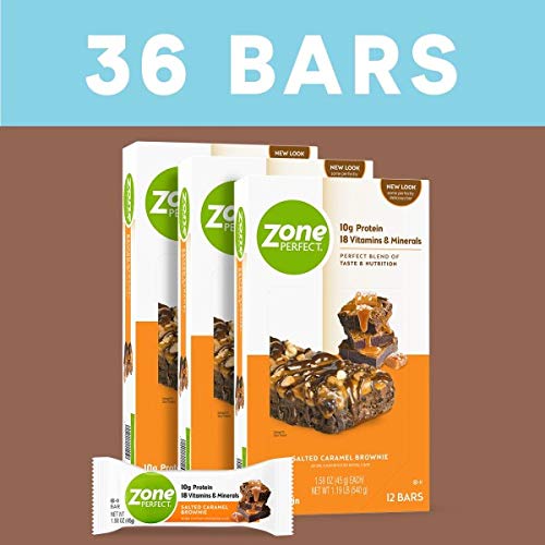 Zoneperfect Protein Bars, Salted Caramel Brownie, 10G Of Protein