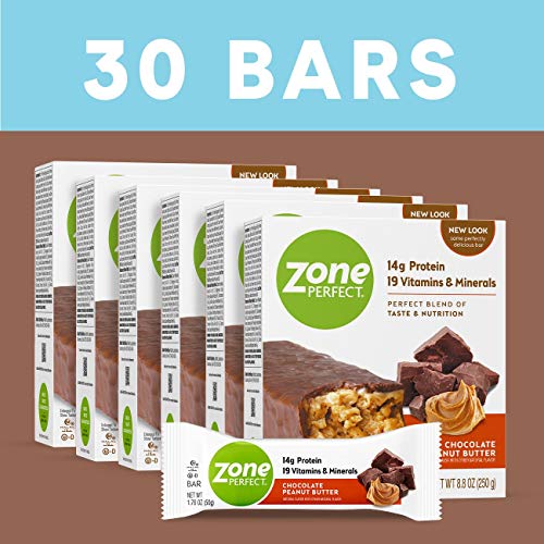 Zoneperfect Protein Bars, Chocolate Peanut Butter, 14G Of Protei