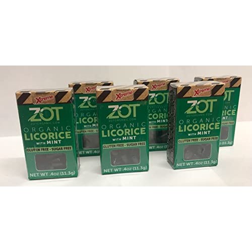 Zot 100% Organic Licorice With Mint, 0.4-Ounce Flip Top Boxes P