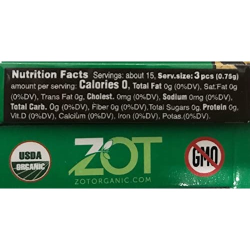 Zot 100% Organic Licorice, Original, 0.4-Ounce Flip Top Boxes P