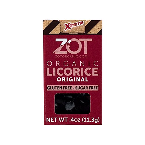 Zot 100% Organic Licorice, Original, 0.4-Ounce Flip Top Boxes P