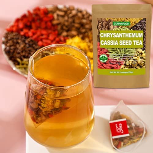 Premium Chrysanthemum Cassia Seed Tea Bags, 30 Teabags, 5g×30 Pa...
