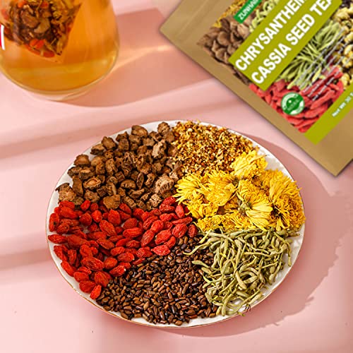 Premium Chrysanthemum Cassia Seed Tea Bags, 30 Teabags, 5g×30 Pa...