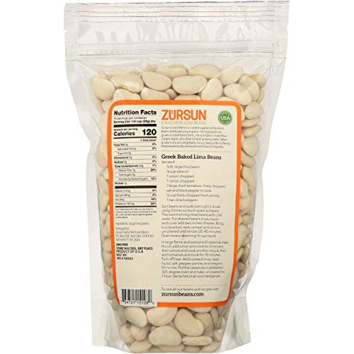 Zursun, Beans Large Lima, 24 Ounce