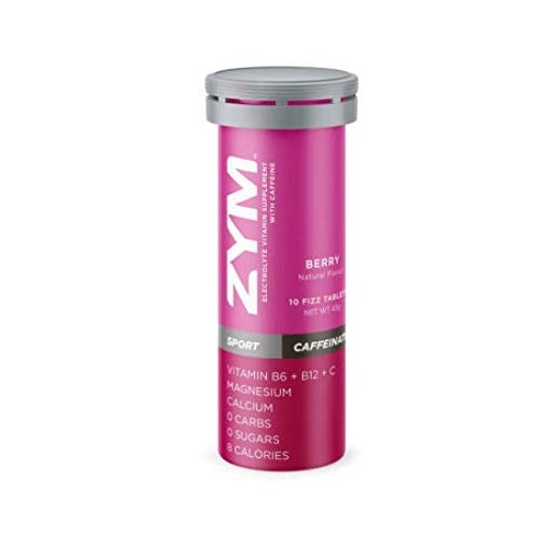 Zym Sport Berry + Caffeine Electrolyte Effervescent Tablet, Natu