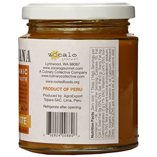 Zocalo Peru Organic Aji Amarillo Chili Paste, 8 Ounce