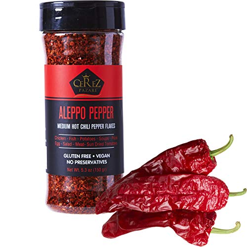 Cerez Pazari Aleppo Pepper Moderate Heat | 5.29 oz - 150 gr | Cr...
