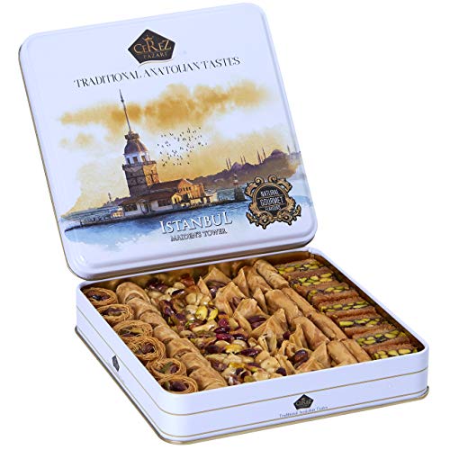 Cerez Pazari Premium Assorted Baklava Pastry Tin Gift Box Large
