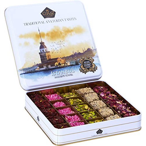 Cerez Pazari Turkish Delight With Mix Of 4 Flavours And Pistachi