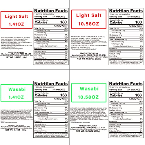 NORITEN Japanese Snacks Tempura Seaweed Snacks Made in Japan Wa...