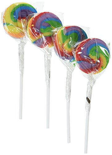 Fun Express Mini Rainbow Swirl Lollipops- Pack of 38, 1.25 Pounds