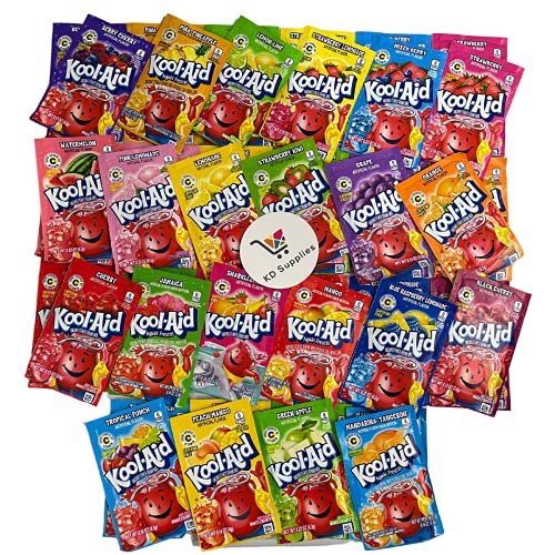 Kool-Aid - - SECRET CANDY SHOP KoolAid Drink Mix Packets Variety Pack of 22 Flavors (2 of each flavor, Total of 44