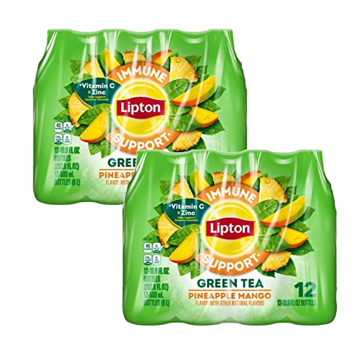 Lipton Pineapple Mango Iced Green Tea Plastic Bottle 16.9