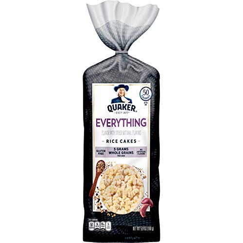 Quaker Rice Cakes, Everything Bagel, 5.9 Ounce Bag