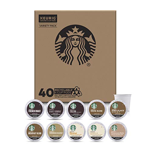 K-Cup Coffee Pods Blonde, Medium, Dark Roast & Flavored CoffeeVariety Pack for Keurig Brewers1 box (40 Pods total)